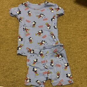 Gap Disney Mickey Mouse Light Blue Pajama Set